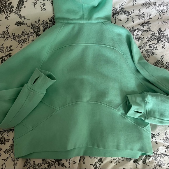 🖤SOLD🖤 Lululemon scuba oversized half zip 1/2 cropped hoodie in wild mint - Picture 5 of 8